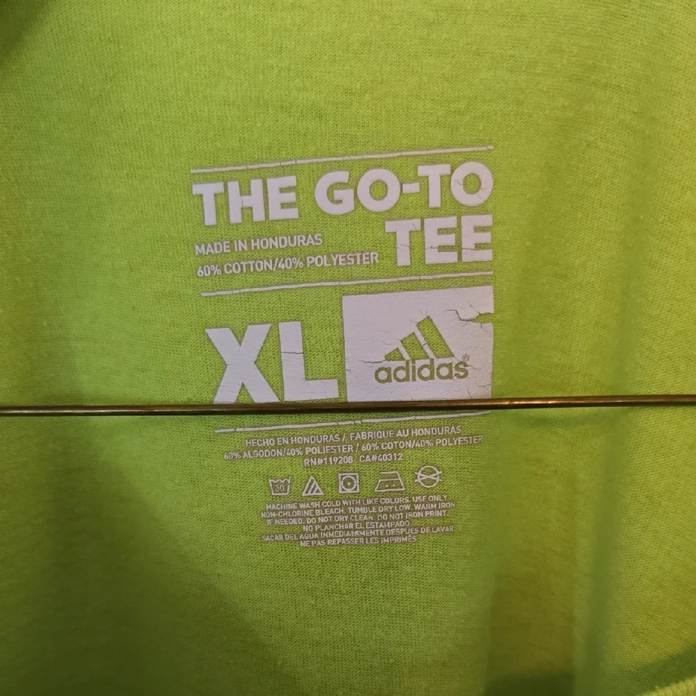 Adidas Neon Green Tee with Black Logo